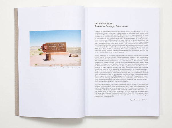 Bad Luck, Hot Rocks: Conscience Letters and Photographs from the Petrified Forest - Book at Kavi Gupta Editions