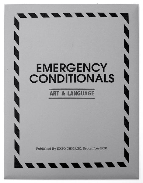 Art & Language: Emergency Conditionals - Artist's Book at Kavi Gupta Editions