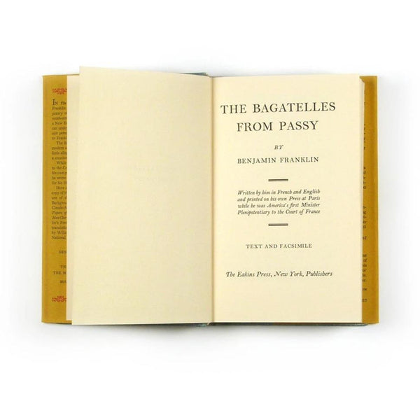 The Bagatelles from Passy by Benjamin Franklin - Book at Kavi Gupta Editions